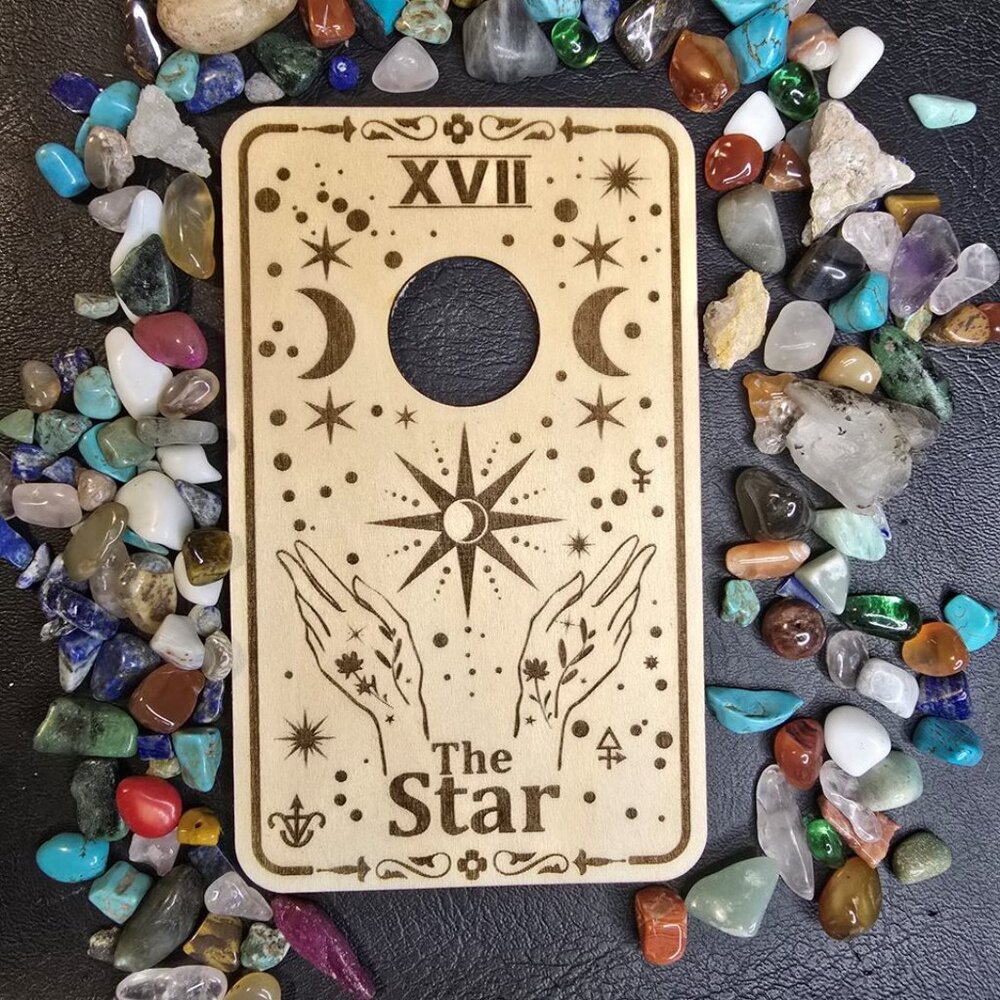 The Star Tarot Card Crystal Sphere Stand